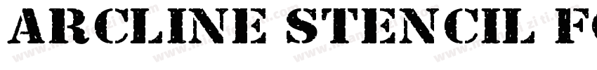 Arcline Stencil Font字体转换
